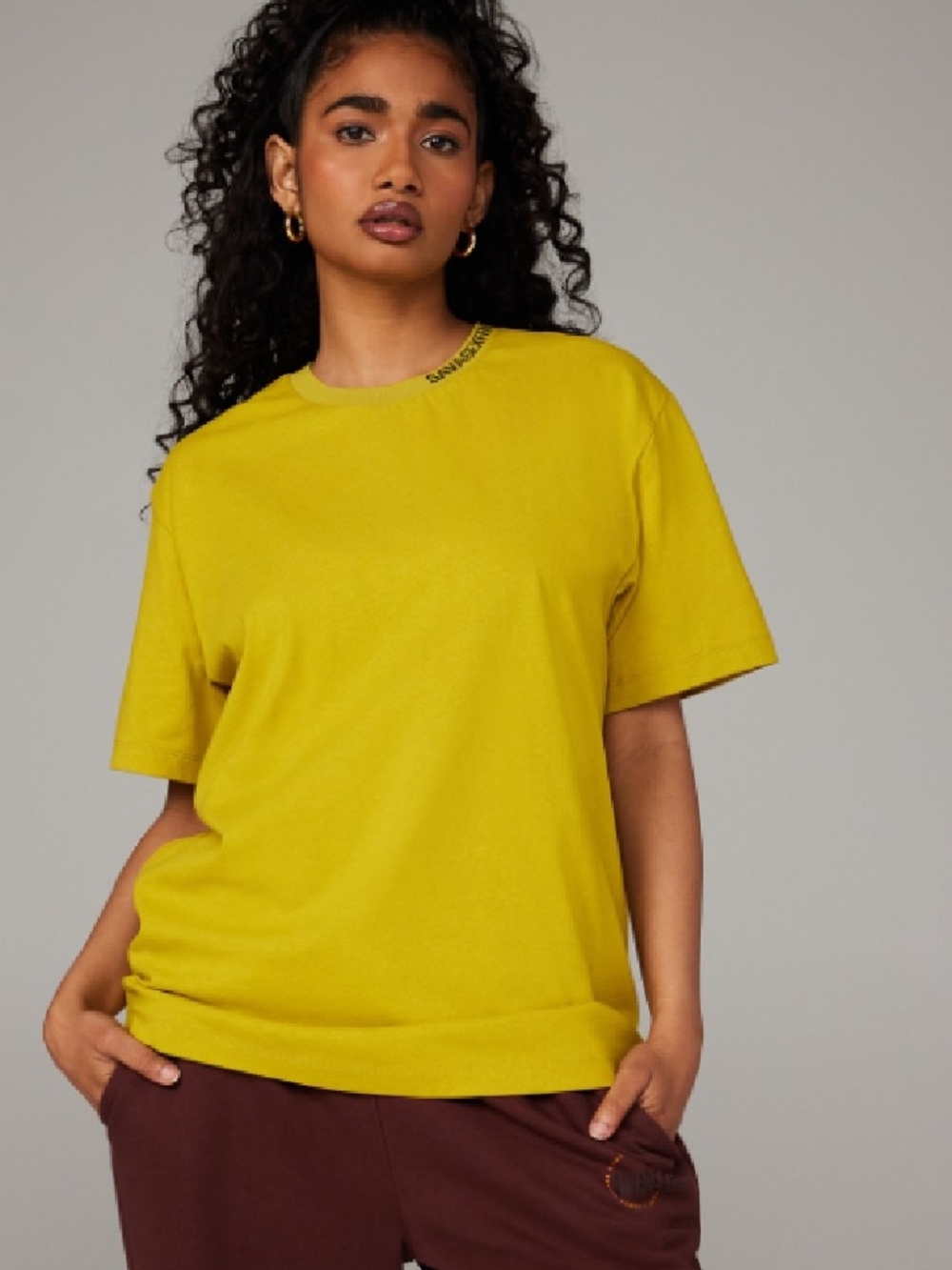Everyday Boxy Tee in Mustard Yellow